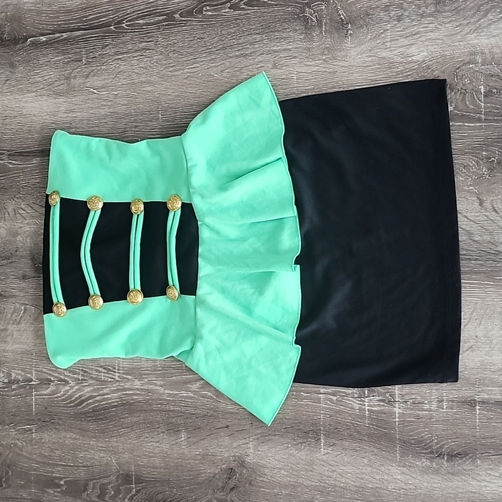 NEW! Vintage Basic Universal Admiral Style Strapless Peplum Dress Medium